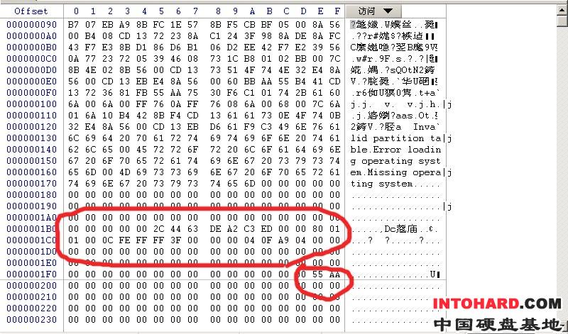 WinHex 查看分区表